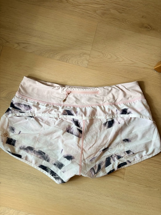 lululemon athletica Pants - lululemon speed short 4-way stretch, sunset stripe blush quartz multi white pink